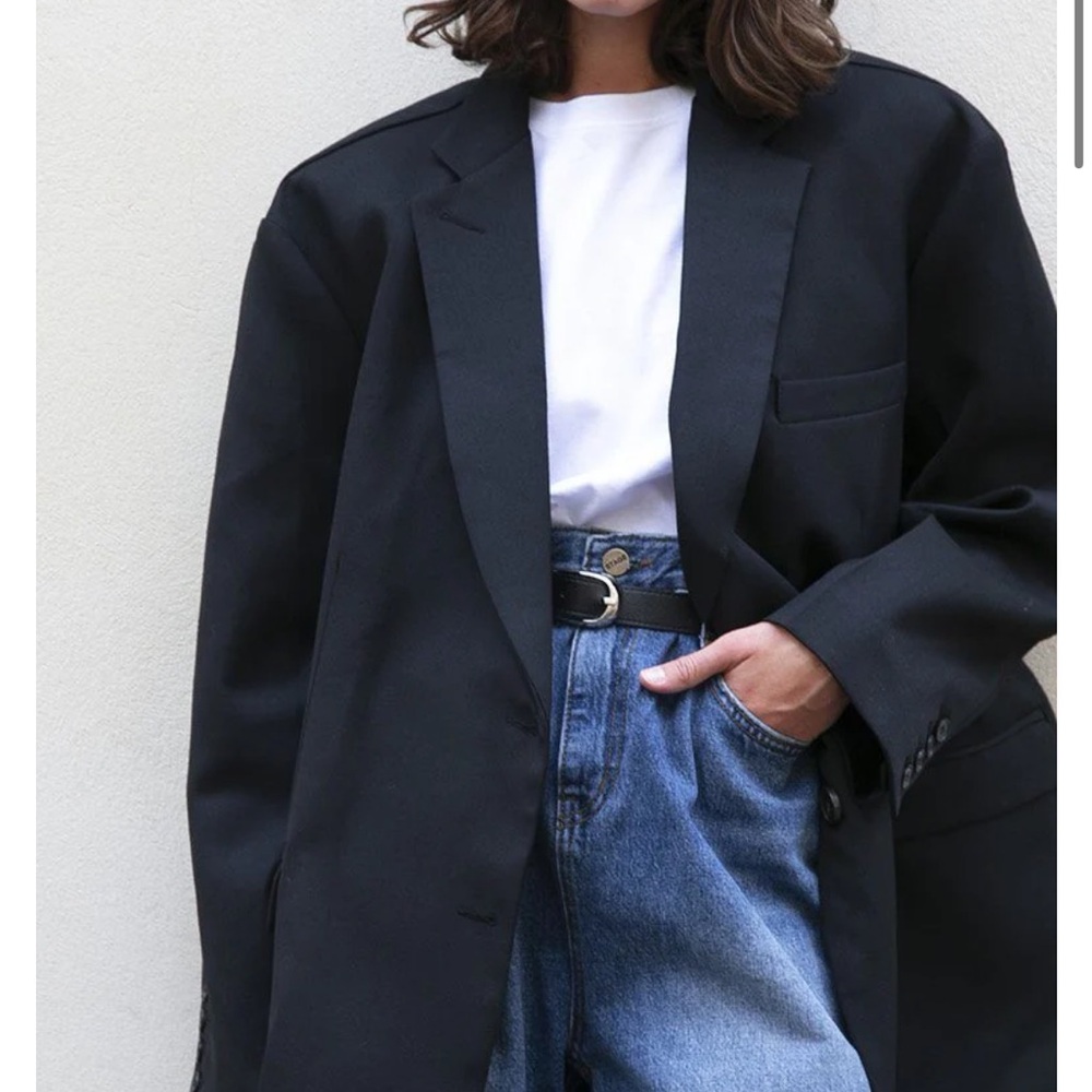 The Frankie Shop Black Oversized Blazer